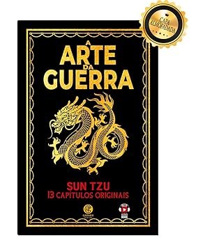 Capa do livro A Arte da Guerra de Sun Tzu sobre estratégia, liderança e sabedoria oriental
