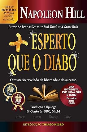 Capa do livro Mais Esperto que o Diabo de Napoleon Hill sobre mentalidade milionária e superação do medo.
