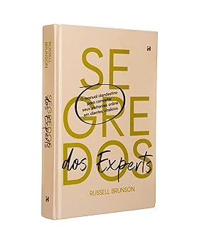 “Capa do livro Segredos dos Experts de Russell Brunson sobre autoridade digital e negócios online”